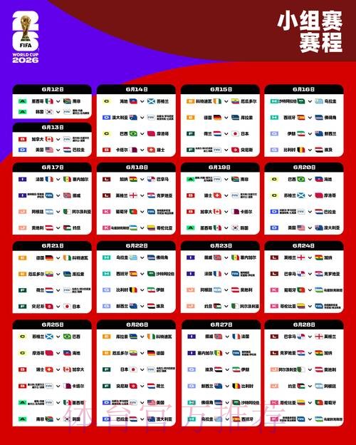 2026世界杯比赛时间今日赛事详情怎么查 2026世界杯比赛时间今日赛事详情怎么查